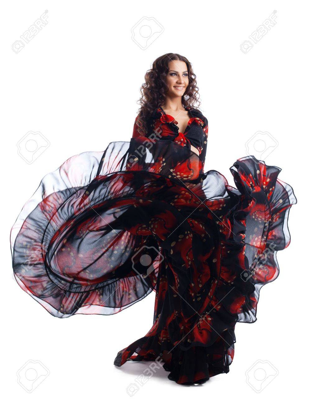 robe gitane rouge et noir