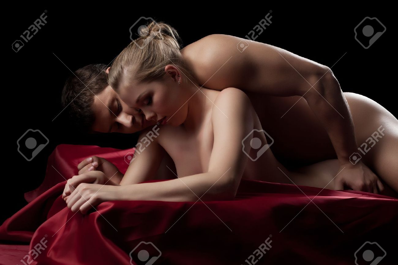 Studio Portrait Of Couple Having Sex In Silk Sheet Stock Photo, Picture and  Royalty Free Image. Image 18501351.
