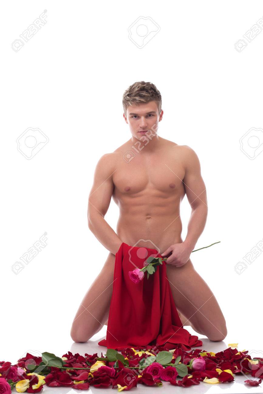 Image Of Sexy Naked Guy Posing In Studio With Roses Stock Photo Image Of Sexy Naked Guy Posing In Studio With Roses Stock Photo