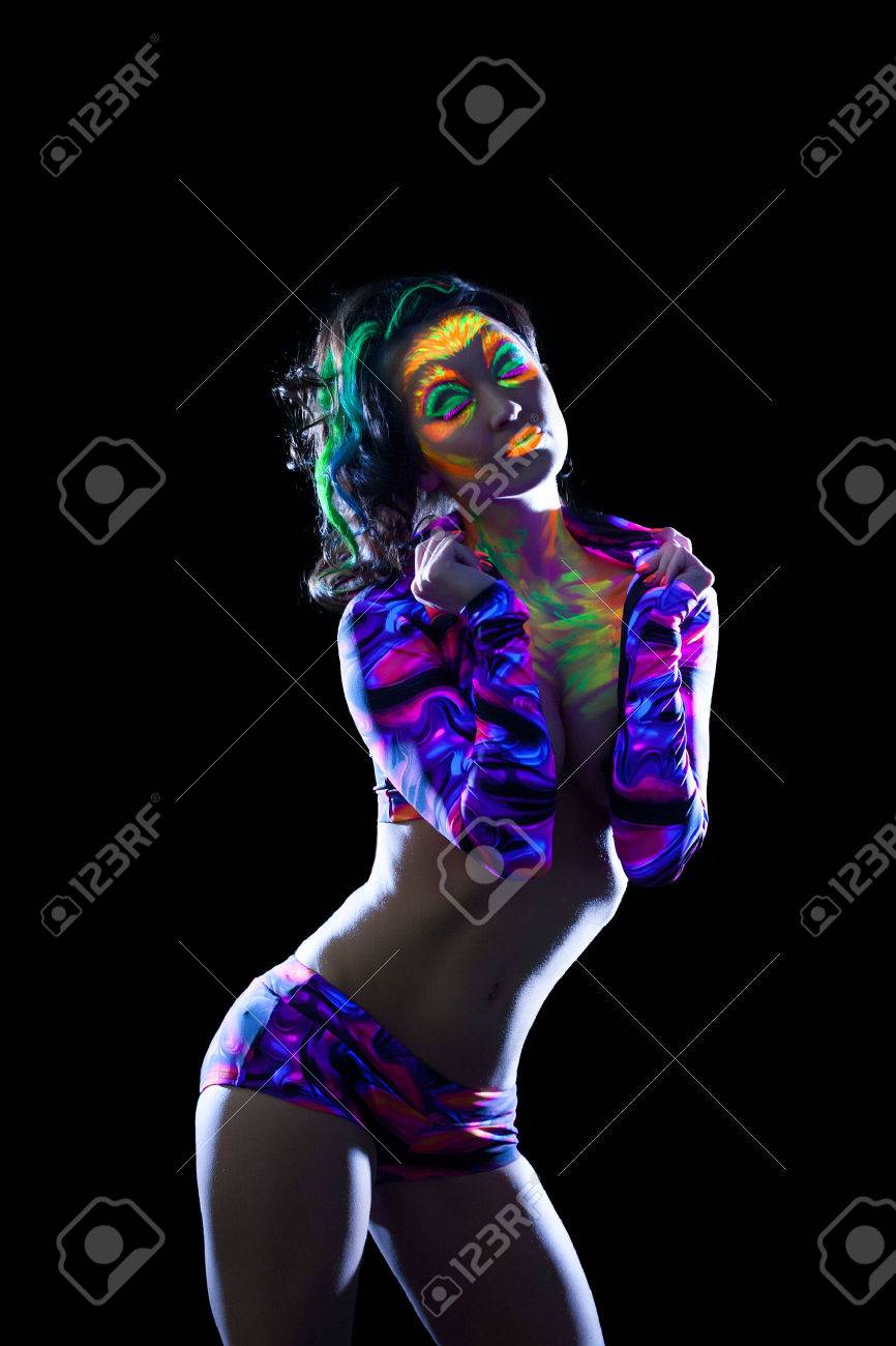 Image of slim model posing as clubbing girl, isolated on black - 26945266 Image of slim model posing as clubbing girl, isolated on black - 26945266