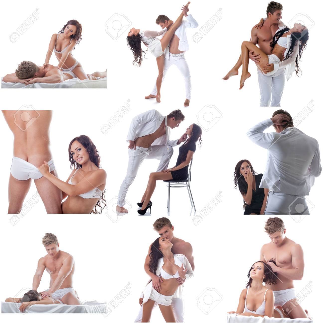 Adult. Set Of Couple Posing During Dance And In Bed Stock Photo, Picture  and Royalty Free Image. Image 57536484.