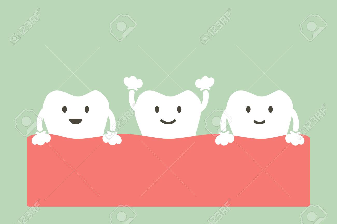 healthy tooth - dental cartoon vector flat style cute character for design - 124144825 healthy tooth - dental cartoon vector flat style cute character for design - 124144825