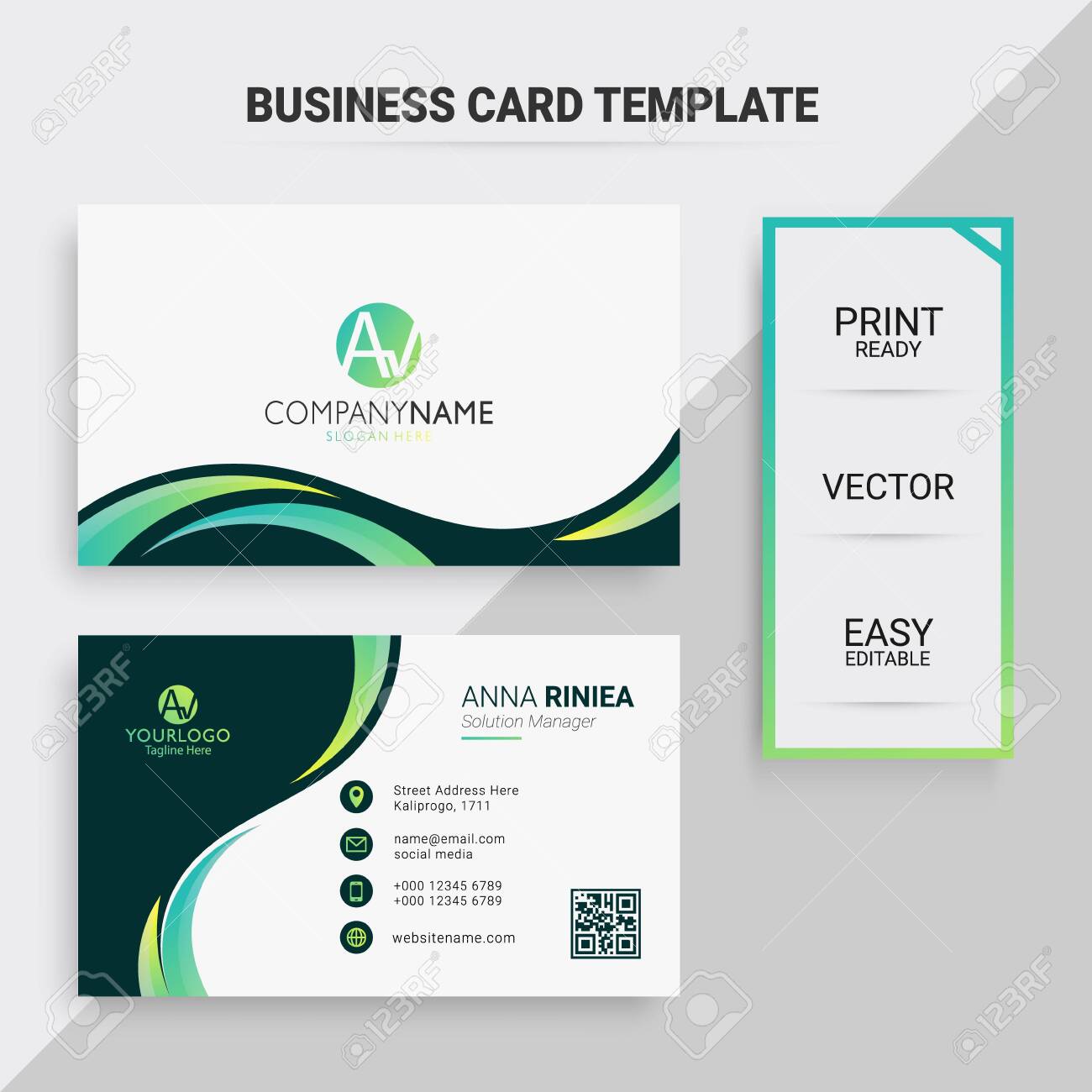 Clean Simple Green Business Card Design Template Lizenzfrei Inside Business Card Maker Template Clean Simple Green Business Card Design Template Lizenzfrei Inside Business Card Maker Template