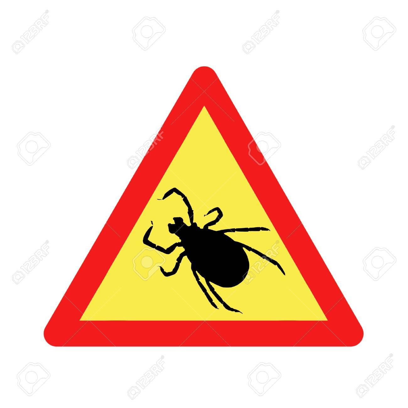 triangular warning before ticks sign - 4785573 triangular warning before ticks sign - 4785573