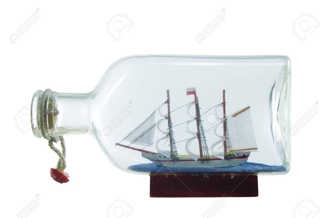 sailcloth ship in closed with cork bottle - 36007330 sailcloth ship in closed with cork bottle - 36007330