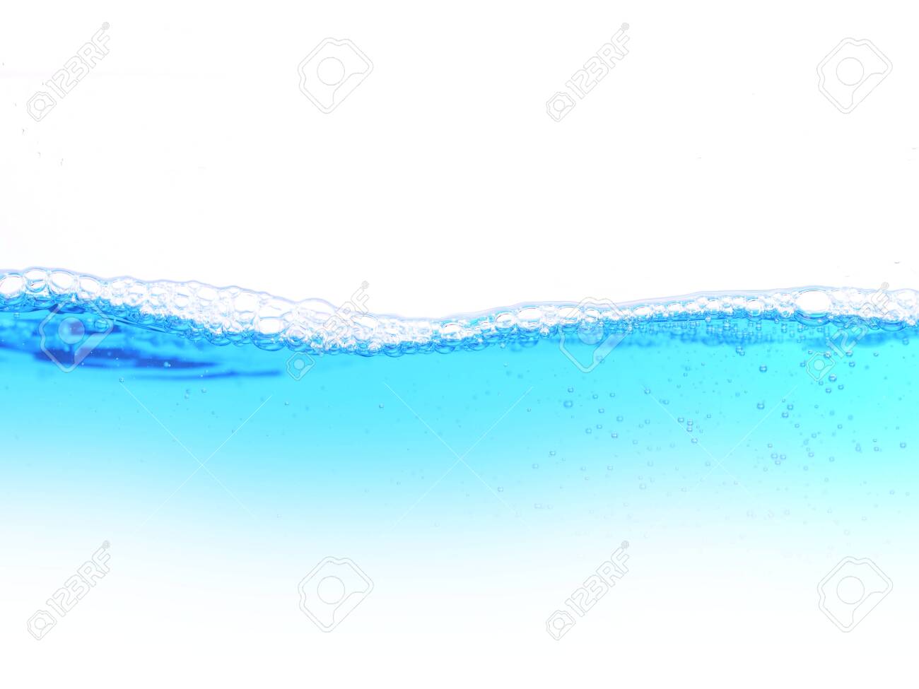 blue water with bubbles on a white background - 140507890 blue water with bubbles on a white background - 140507890