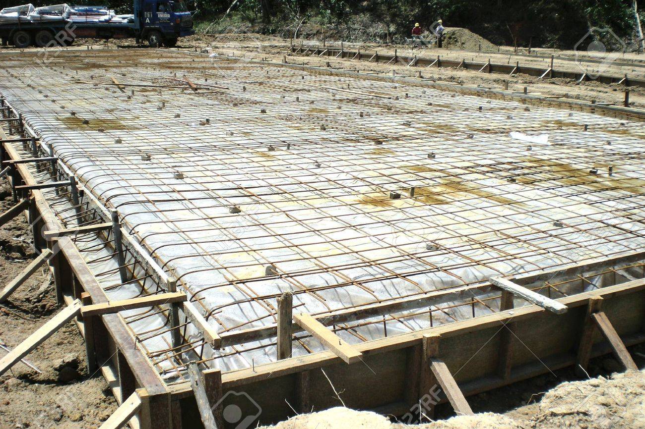 Concrete Floor Slab With Wire Mesh On Top Ready For Concreting Stock Photo Picture And Royalty Free Image Image 12272270