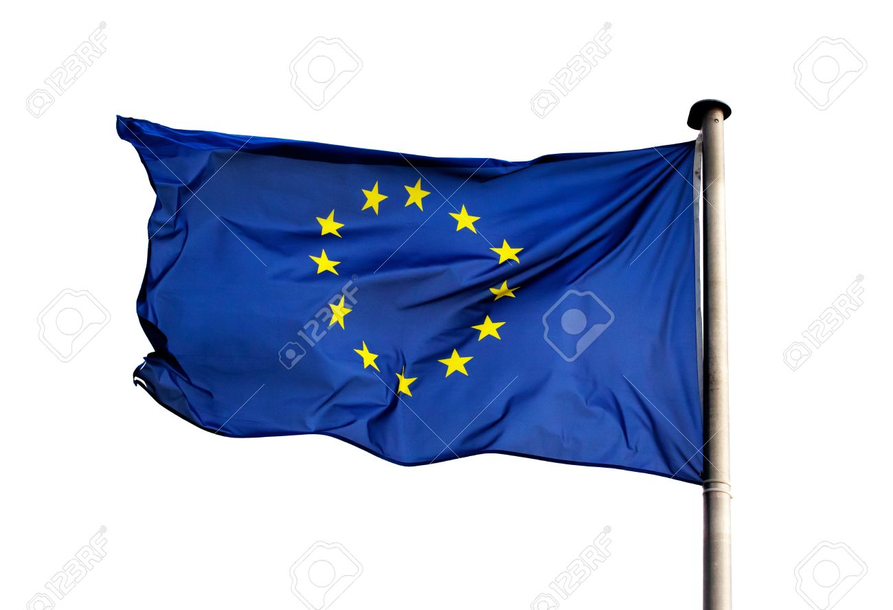 A flag of European Union on white background - 21249770 A flag of European Union on white background - 21249770