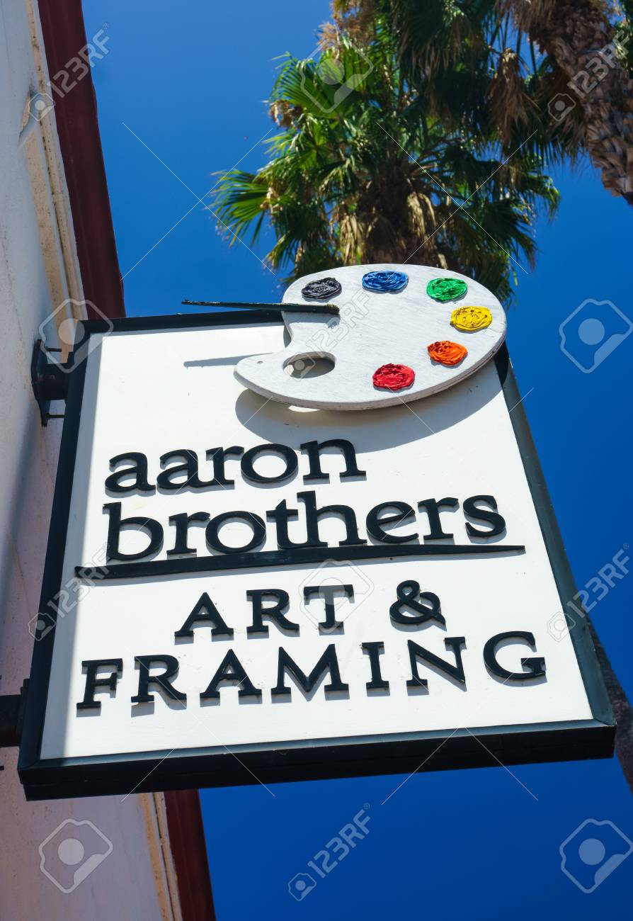 santa barbara ca usa july 26 2015 aaron brothers store and