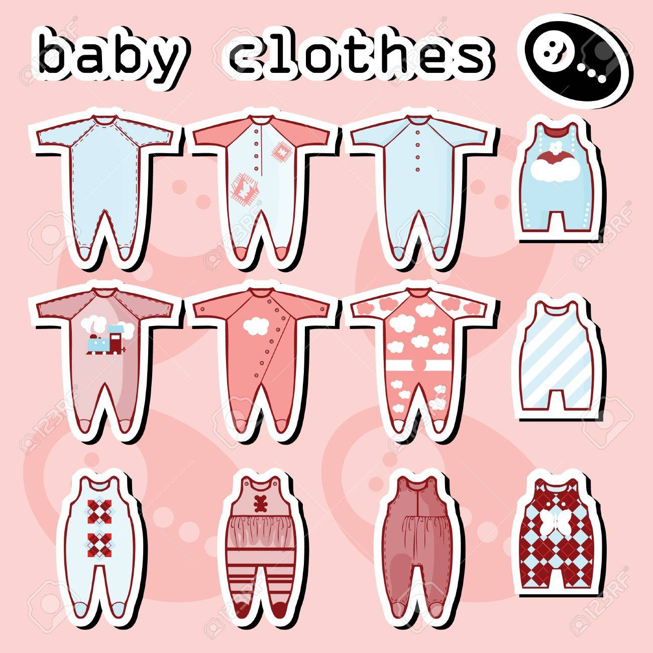 baby onesie template in pink and blue royalty free cliparts vectors onesie design template
