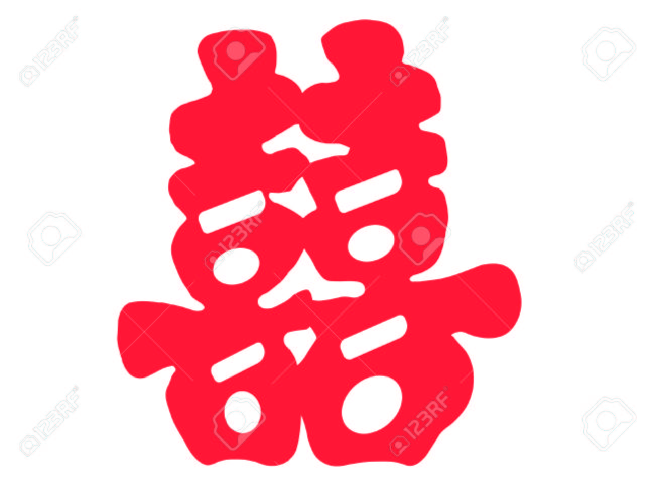 Chinese Wedding Double Happiness Symbol by jpldesigns Vectors \u0026  Illustrations with Unlimited Downloads - Yayimages, image size:1300x998