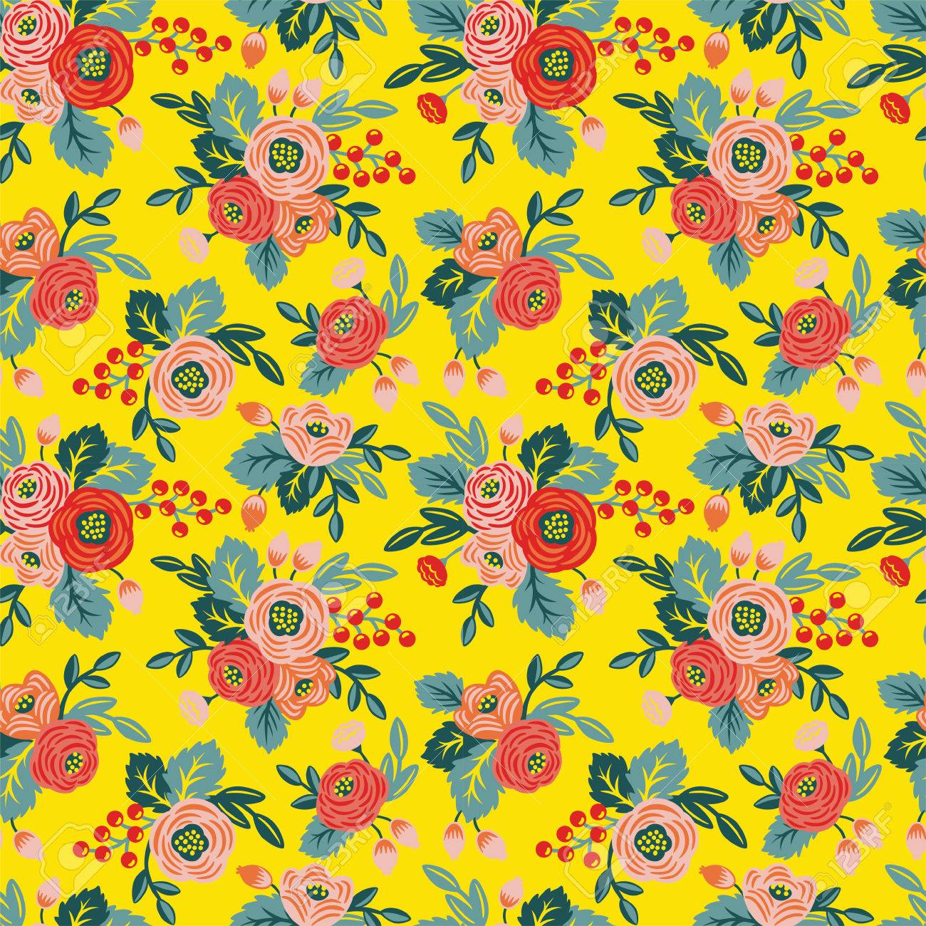 floral seamless pattern on a yellow background for wallpaper yellow background designs