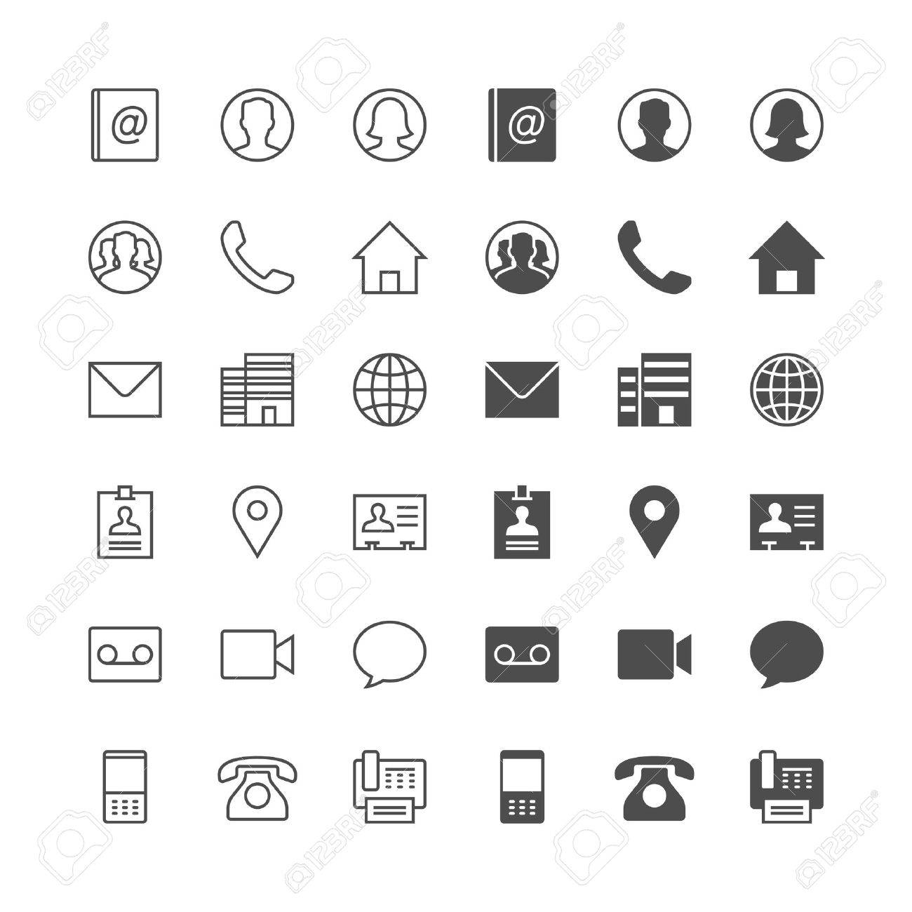 Contact icons, included normal and enable state. - 54324547 Contact icons, included normal and enable state. - 54324547