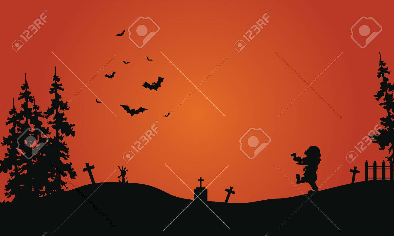 halloween red background scenery