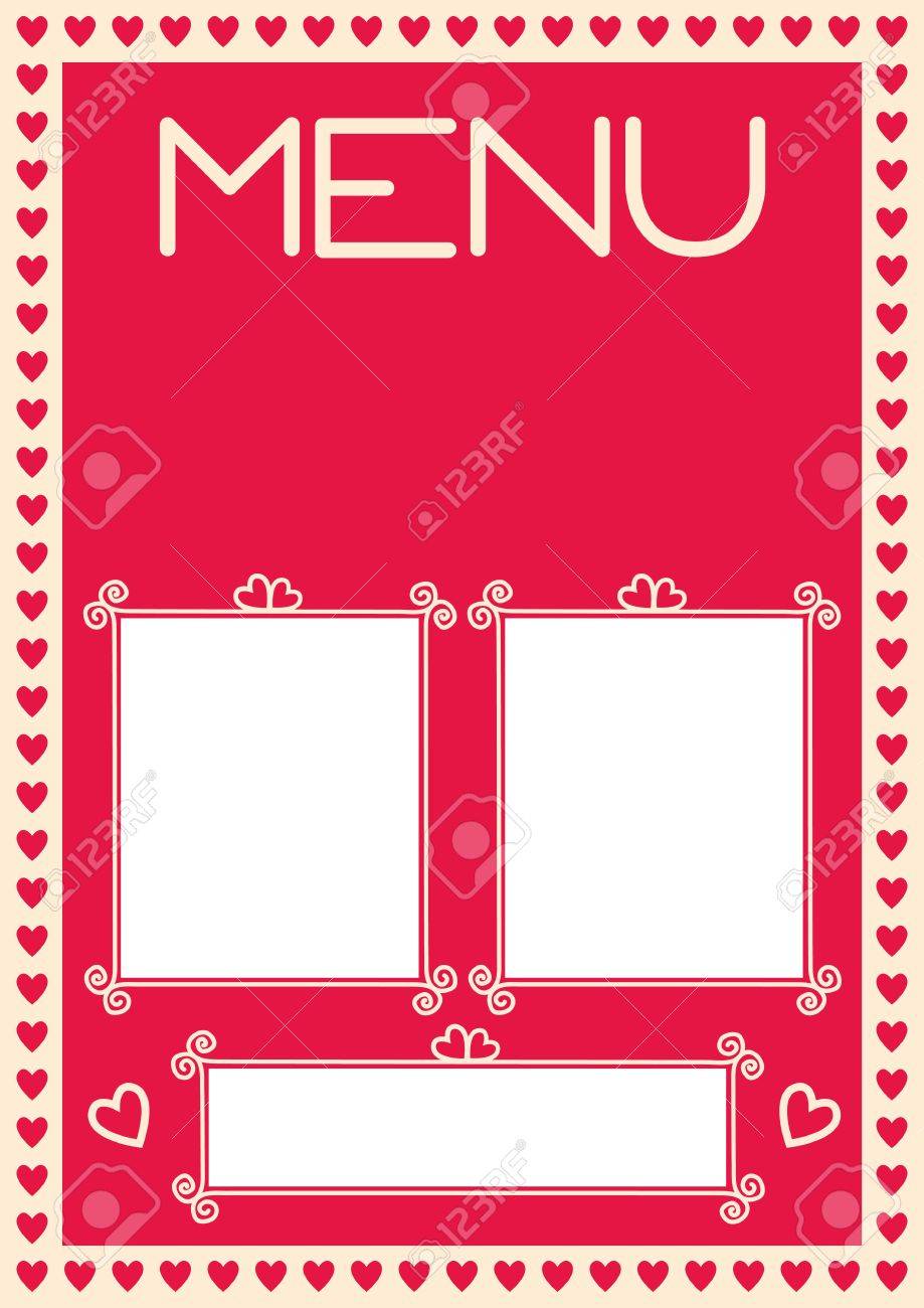 valentines menu template setup for a4 assets are separated valentines menu template free
