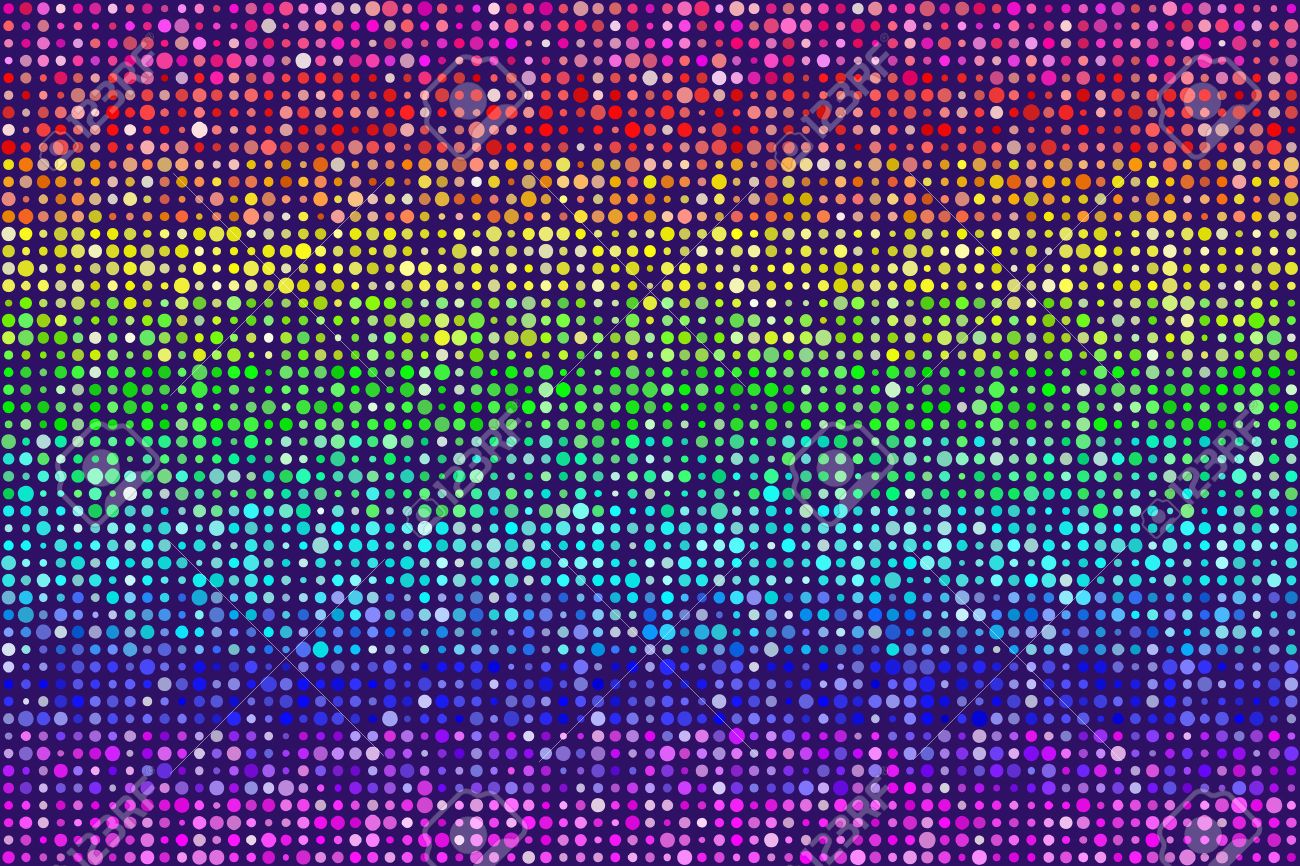 random rainbow dots pattern