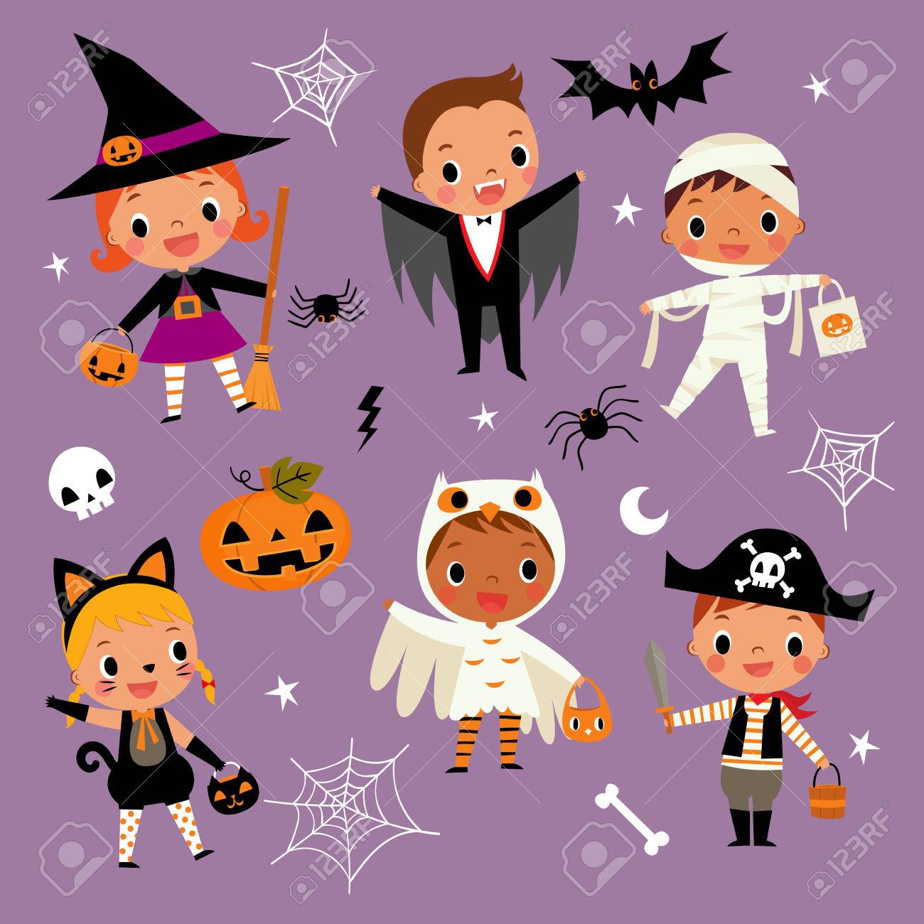 COLOURFUL PUMPKIN WTICH PURPLE CHILD GIRLS WITCH HALLOWEEN COSTUME