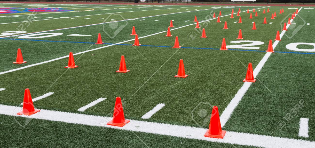 orange practice cones
