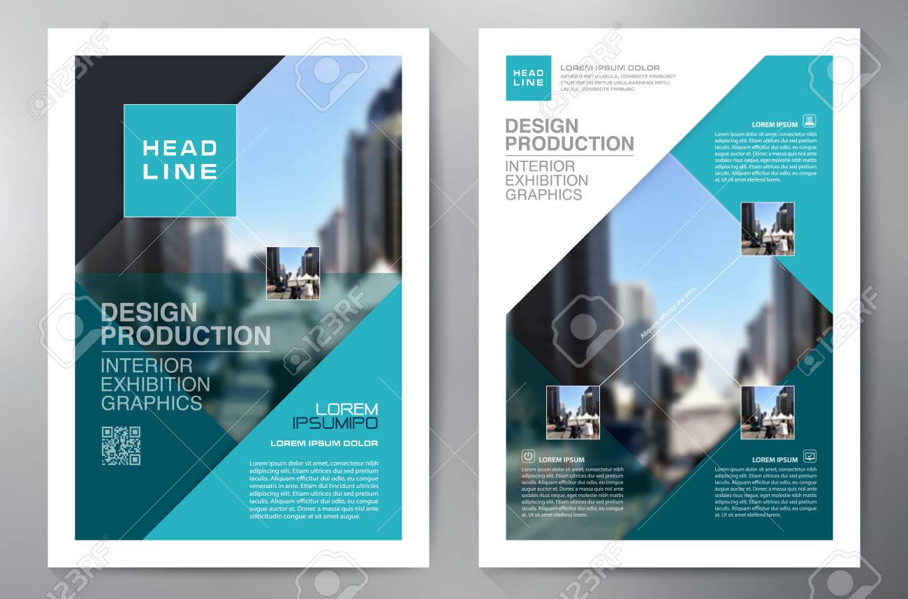 business brochure flyer design a4 template vector illustration