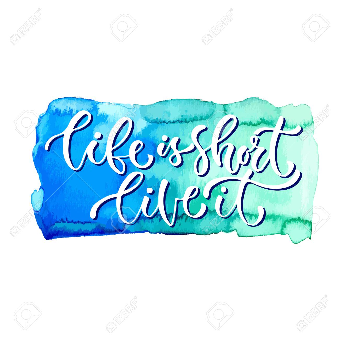 Vettoriale Vector Calligrafia Ispiratrice La Vita E Breve Vivila Moderna Stampa Luminosa E Design T Shirt Image