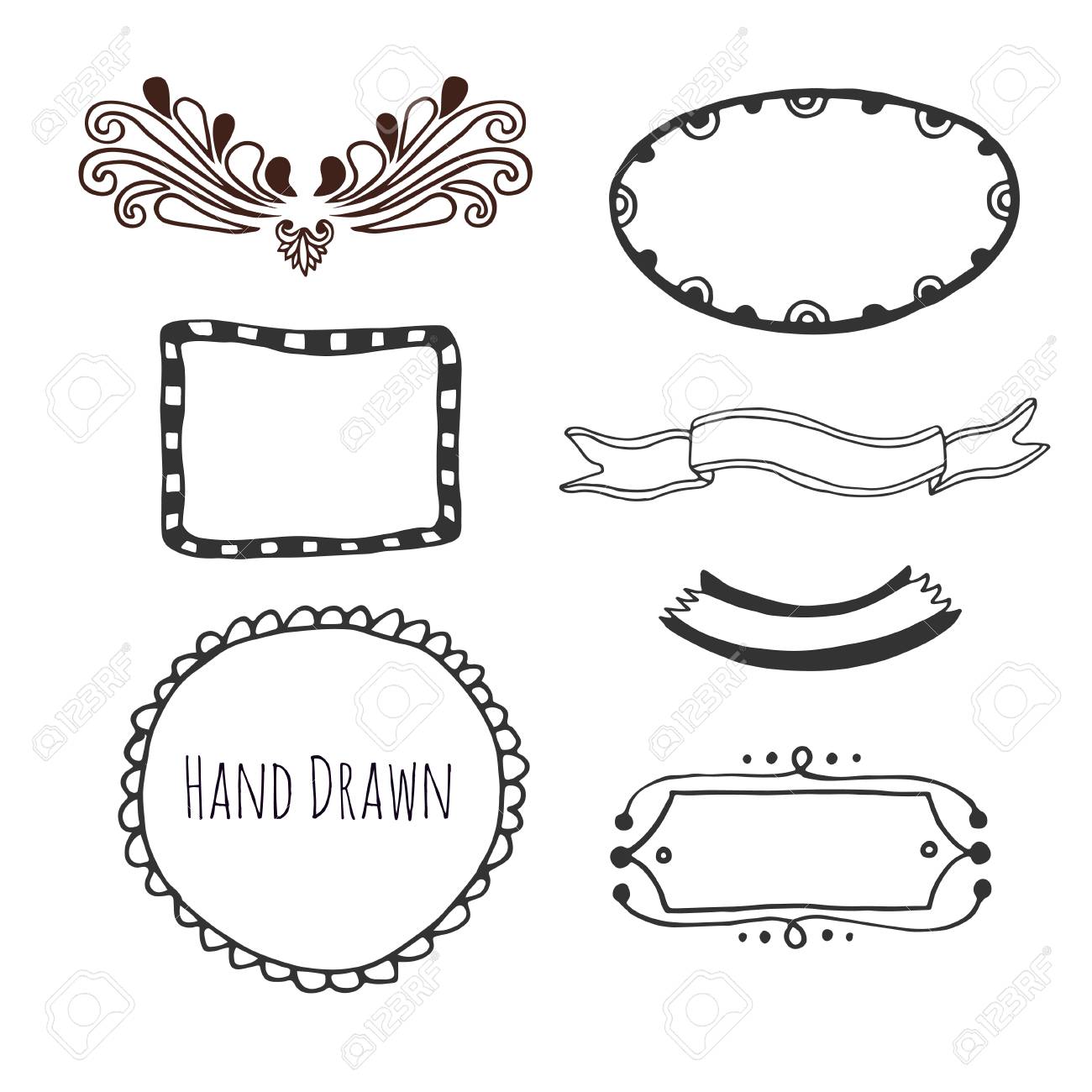 Simple And Elegant Square Frame Design Template Vector Image