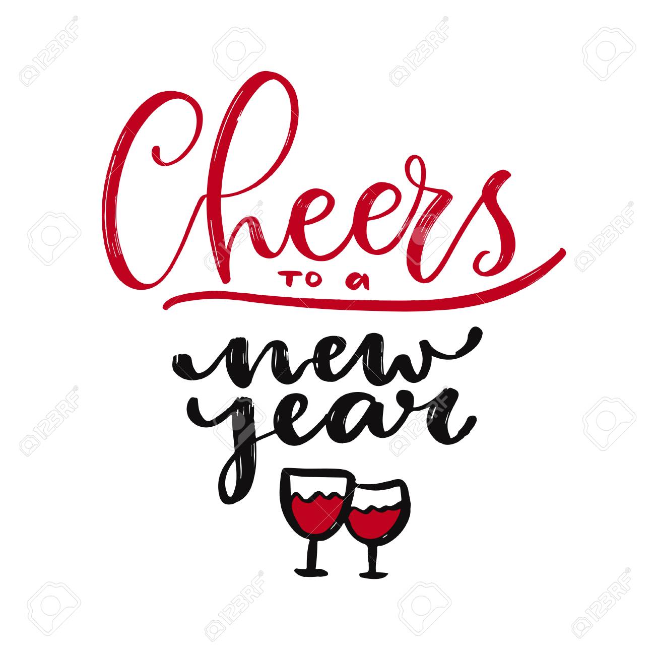 handwritten new year greeting card printable quote template