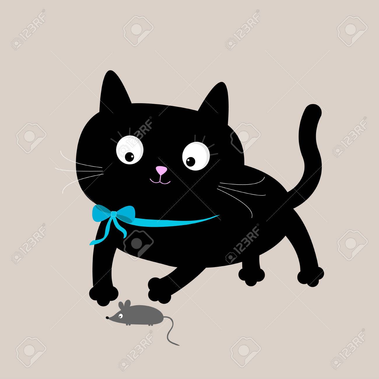 マウスを使ってかわいい漫画の黒い猫 面白い動物 ベクトルの図 のイラスト素材 ベクタ Image マウスを使ってかわいい漫画の黒い猫 面白い動物 ベクトルの図 のイラスト素材 ベクタ Image
