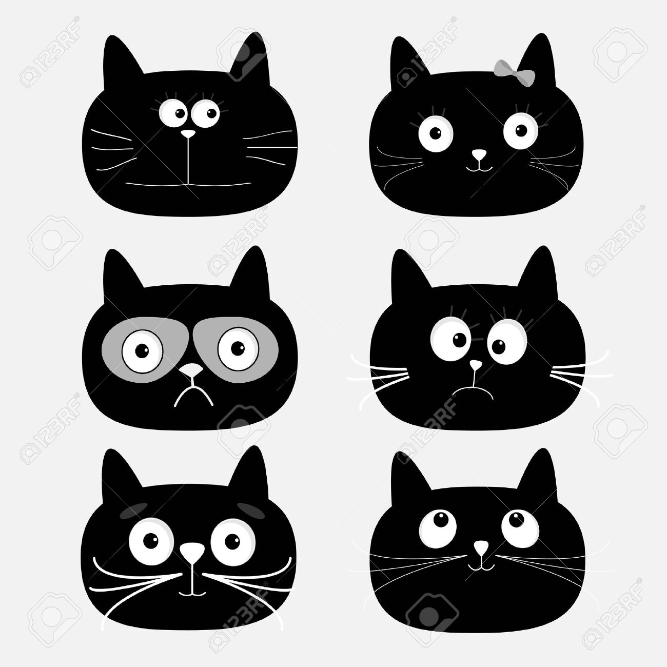 Gato preto e branco dos desenhos animados