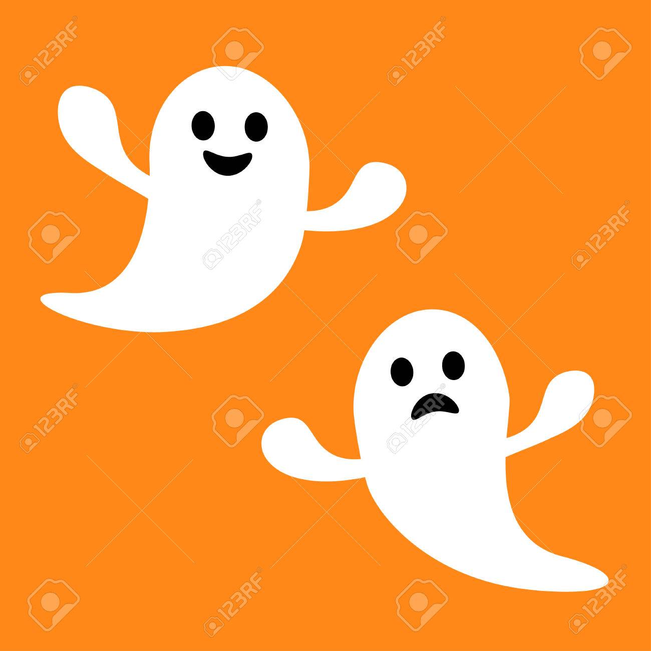 funny flying ghost smiling and sad face happy halloween greeting halloween greeting