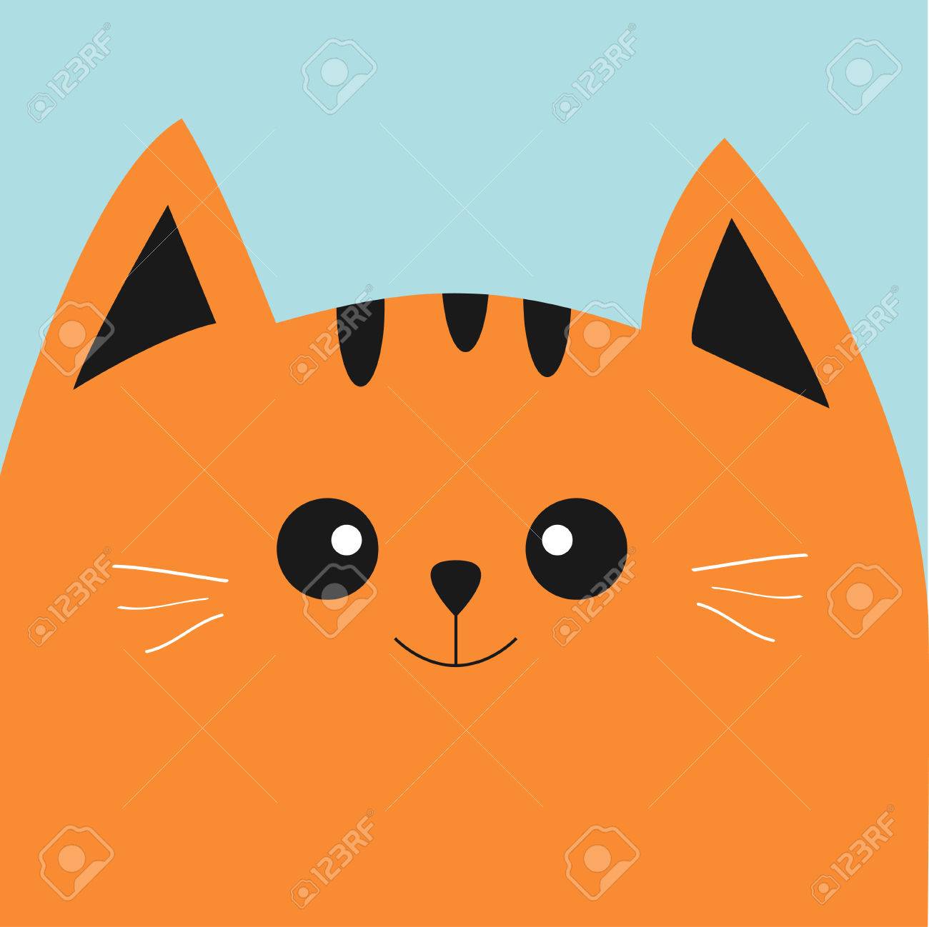 大きな目と口ひげを持つオレンジ色の赤猫頭 かわいい漫画のキャラクター ペット ベビー コレクション カード フラット デザイン イラスト のイラスト素材 ベクタ Image 大きな目と口ひげを持つオレンジ色の赤猫頭 かわいい漫画のキャラクター ペット ベビー コレクション カード フラット デザイン イラスト のイラスト素材 ベクタ Image