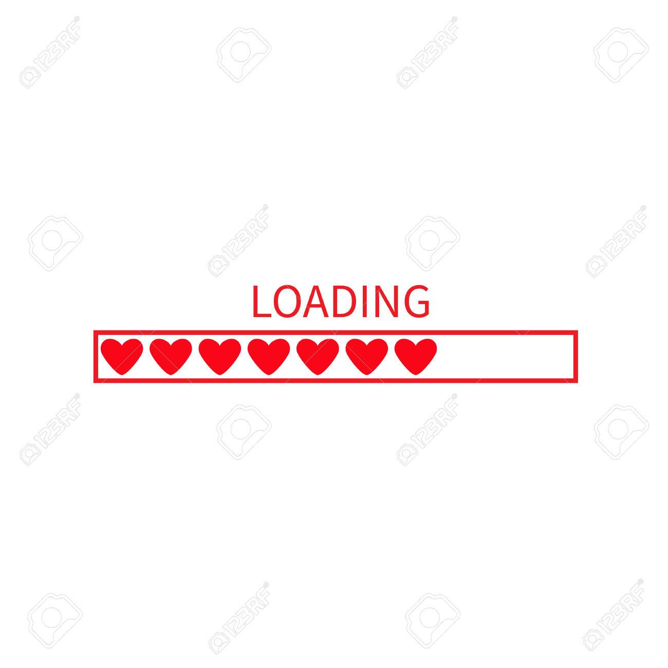 Fortschritt Ladestatusleistensymbol Liebe Sammlung Rotes Herz Lustiger Glucklicher Valentinsgrusstag Element Web Design App Download Timer Weisser Hintergrund Wohnung Trendy Objekt Isoliert Vektor Illustration Lizenzfrei Nutzbare Vektorgrafiken