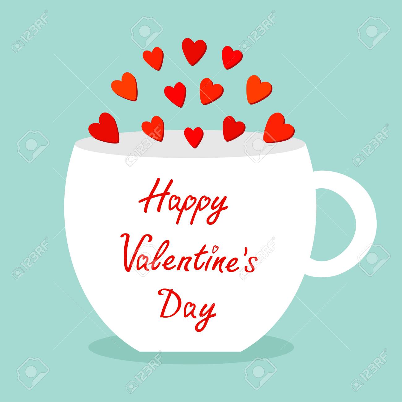 happy valentines day teacup
