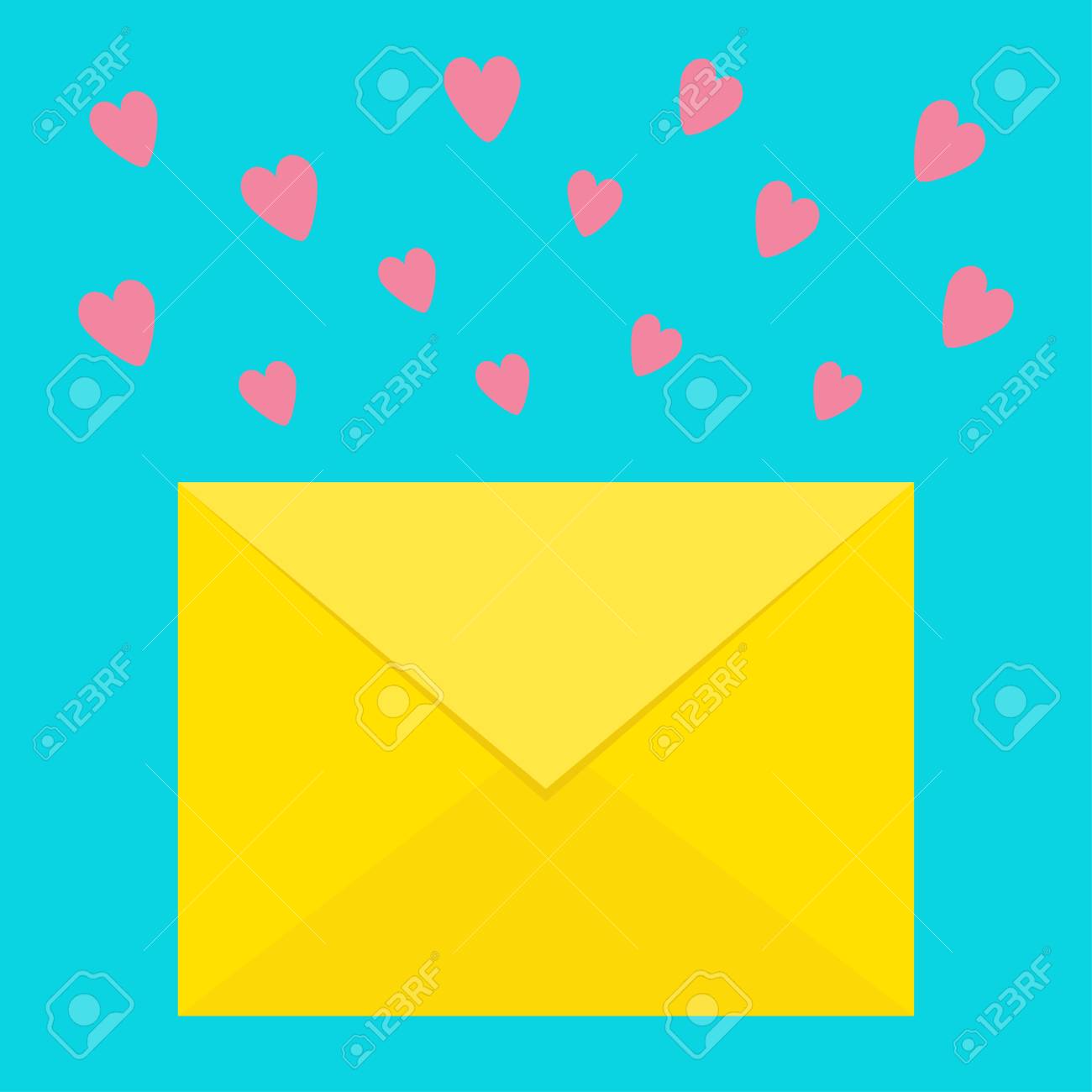 email icon yellow paper envelope love letter template with love letter background template