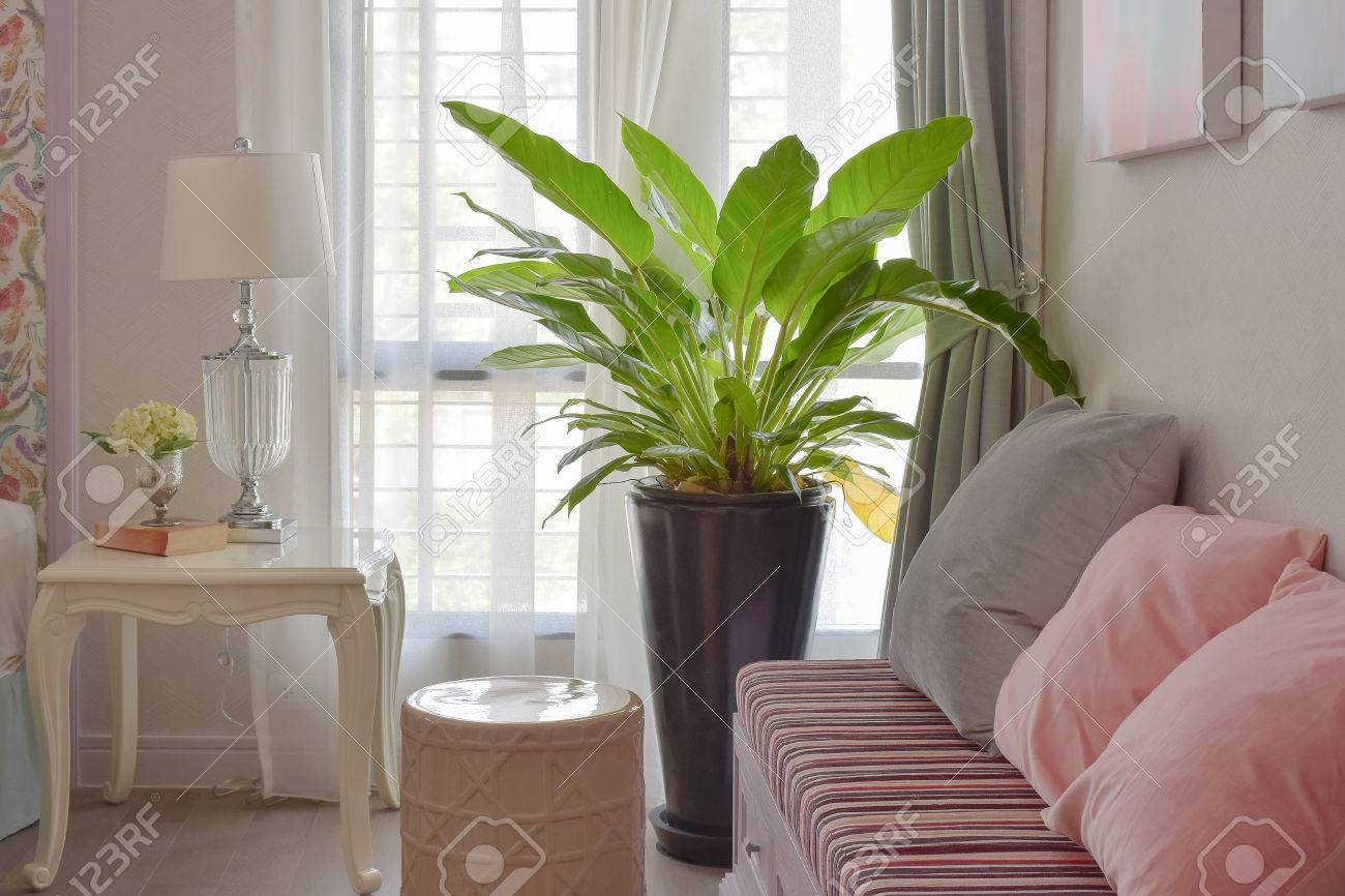 Sweet Sofa Set In The Corner Of The Classic Bedroom