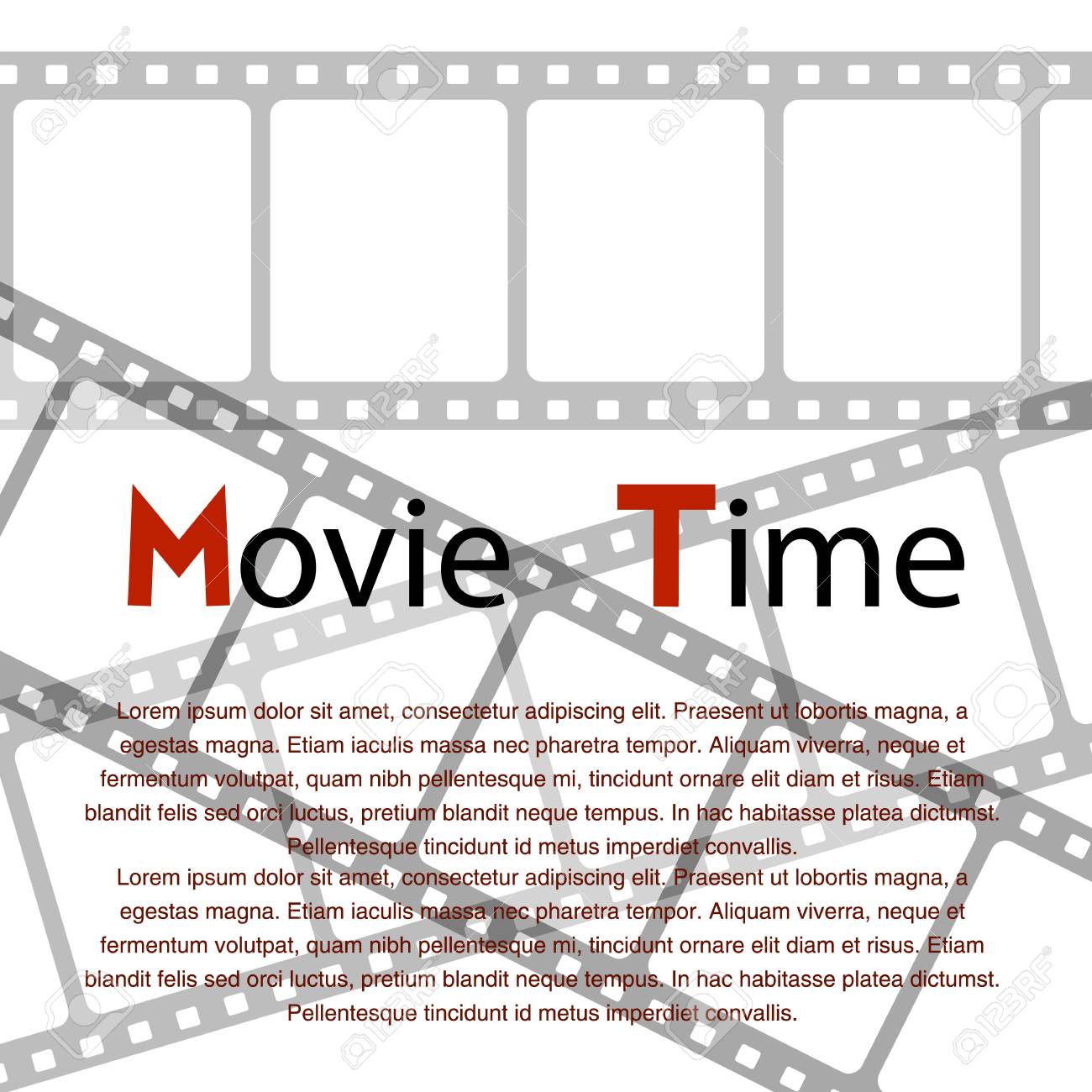 cinema movie poster design template time background banner