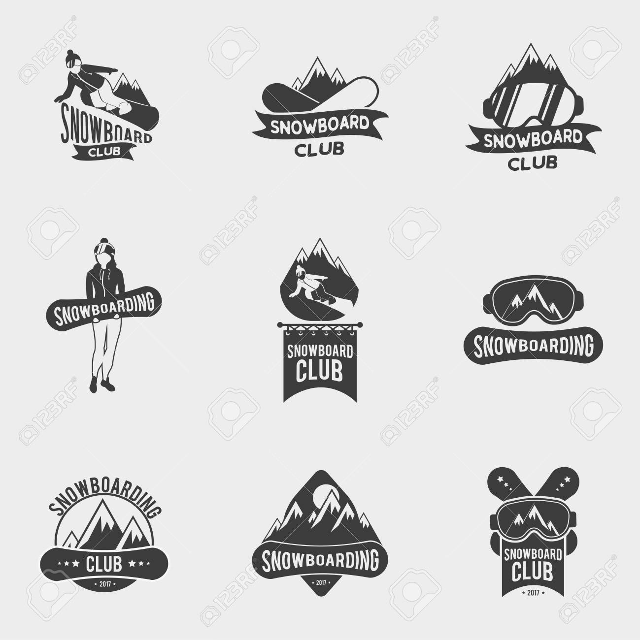 set of snowboard club