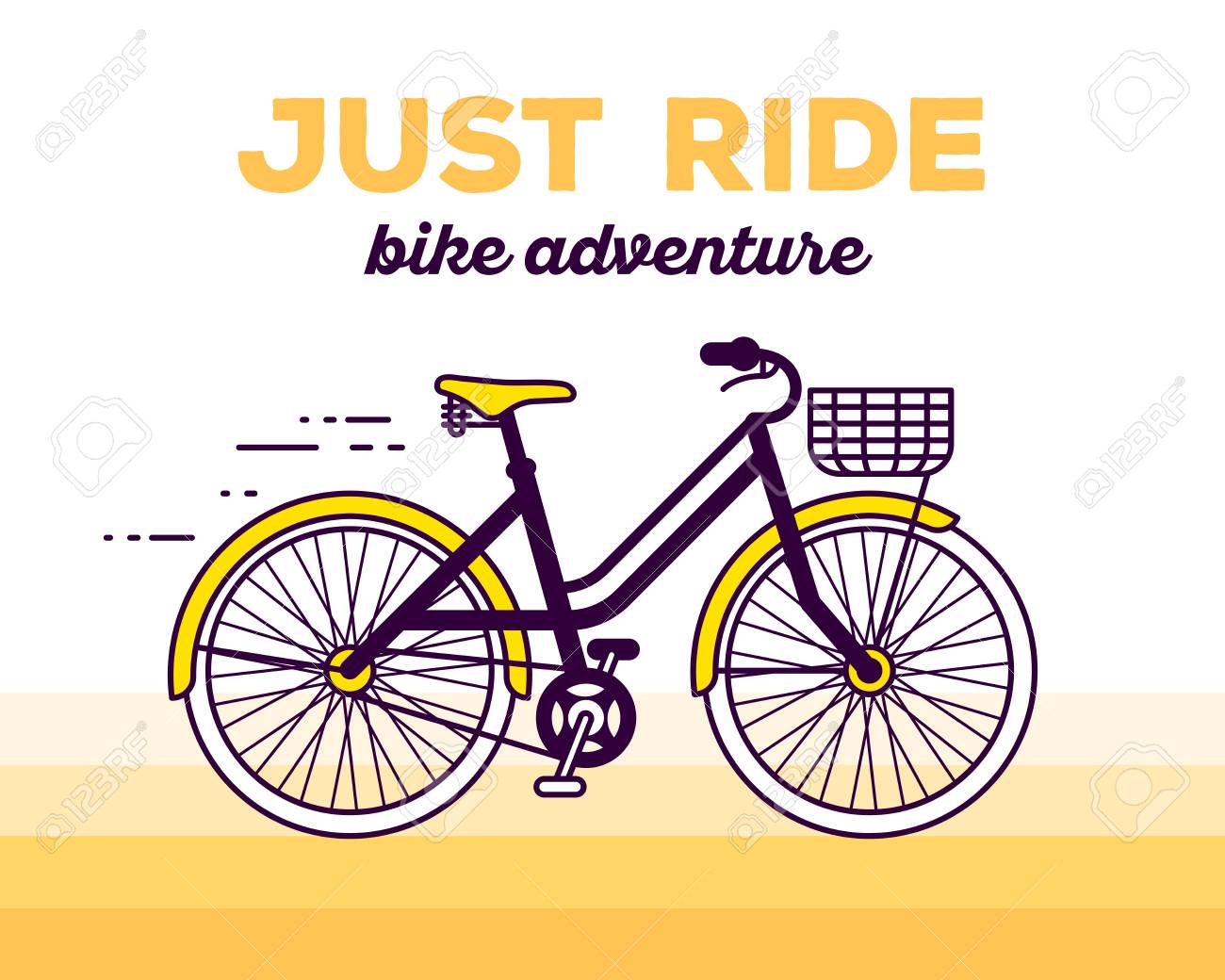 yellow bike with basket