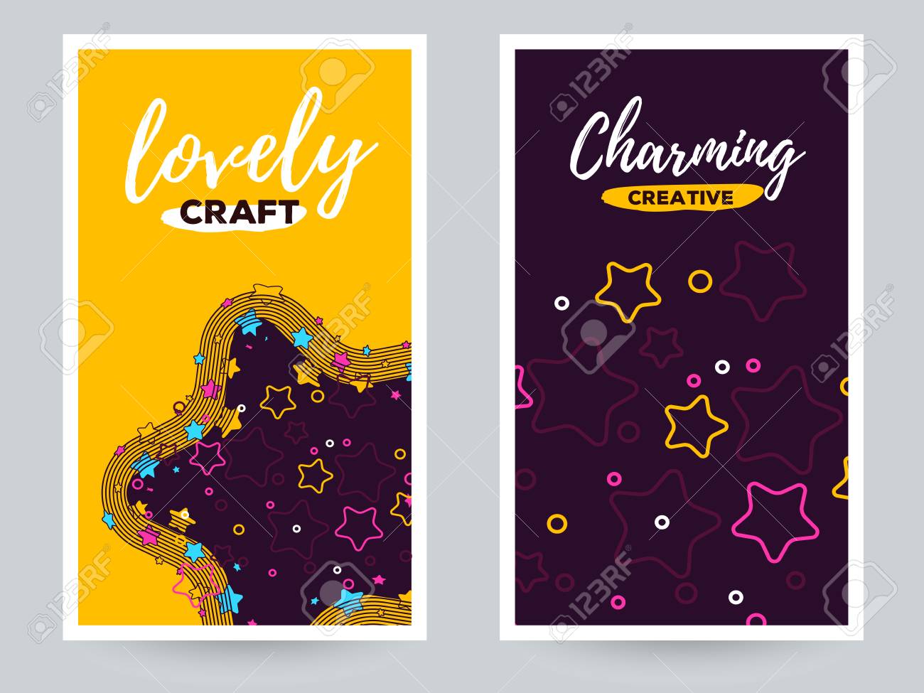 vector business template with star illustration big star with