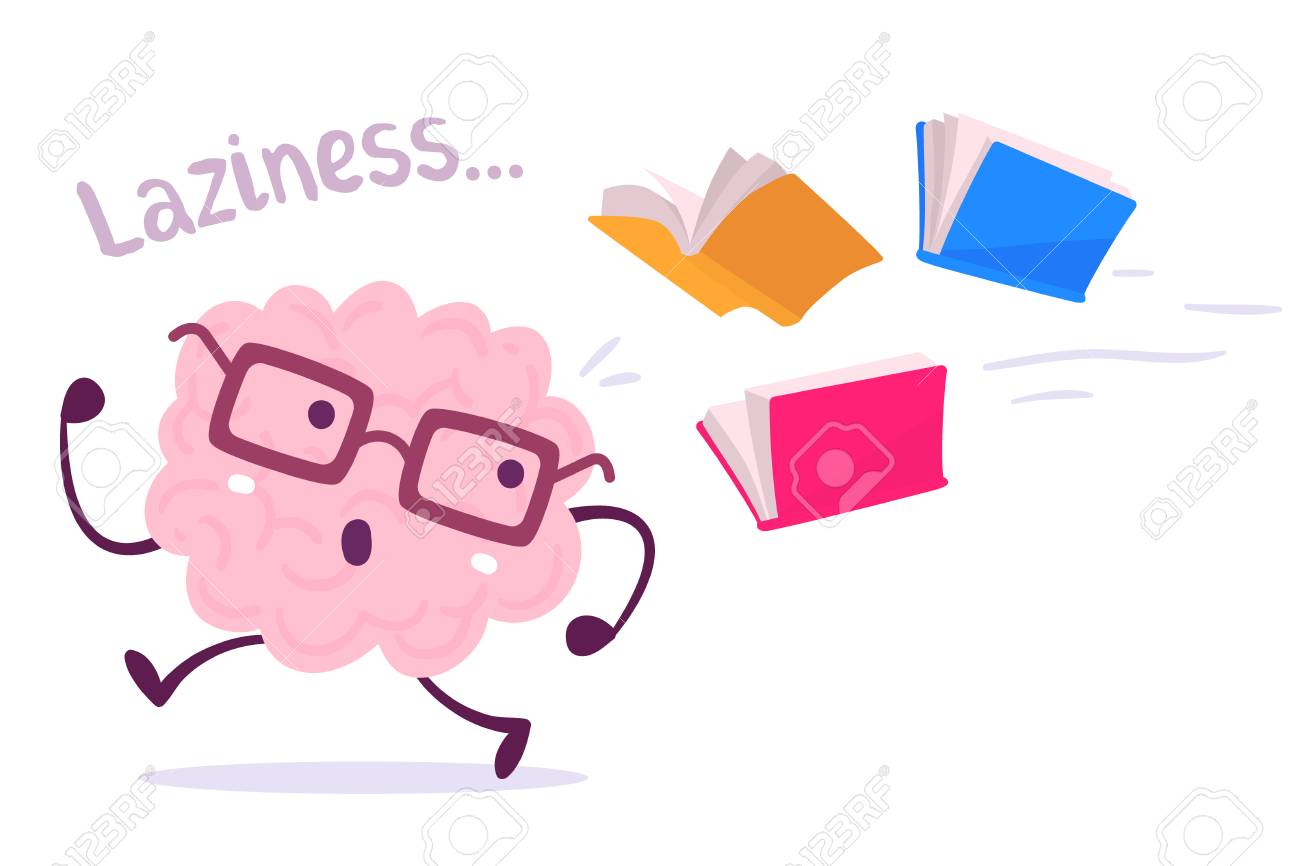 Ilustración De Vector De Un Cerebro Que Evita El Concepto De La ...