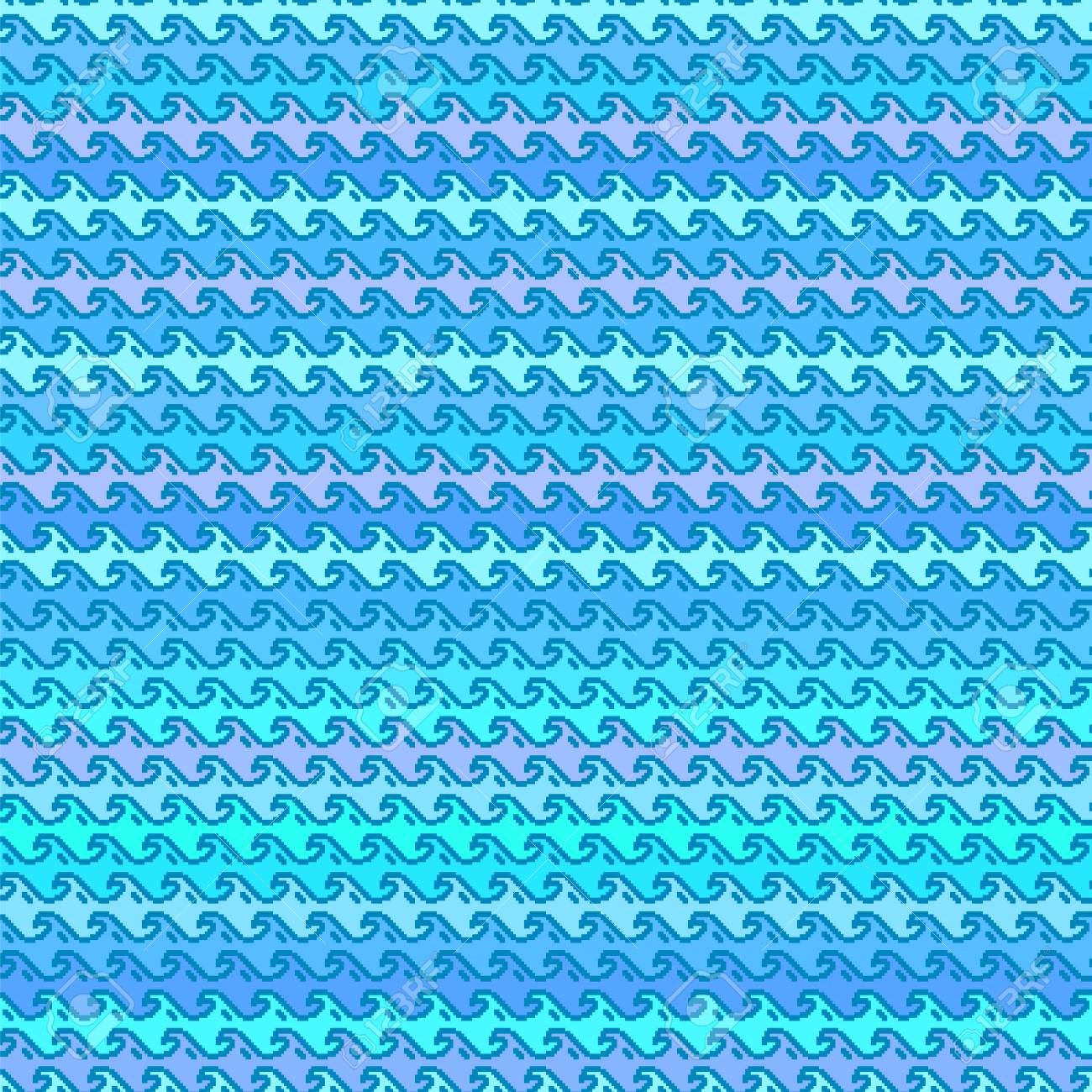 Pixel art of a discord logo with a wave pattern