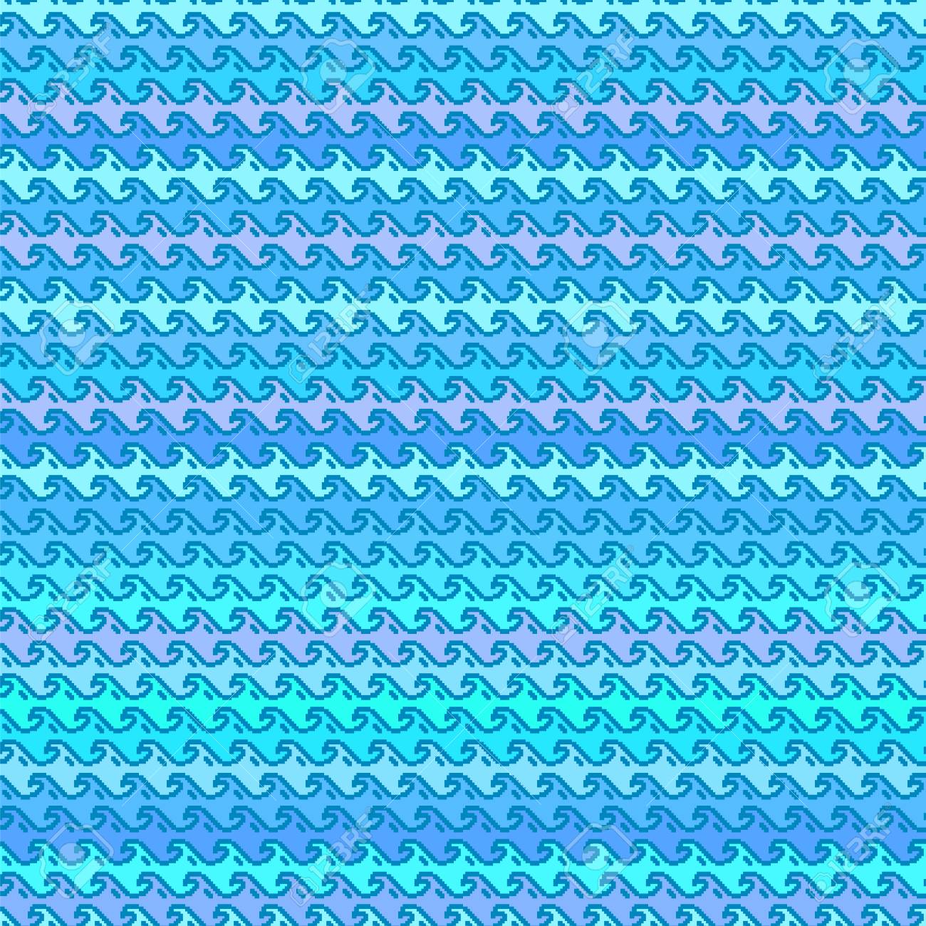 Pixel art of a discord logo with a wave pattern