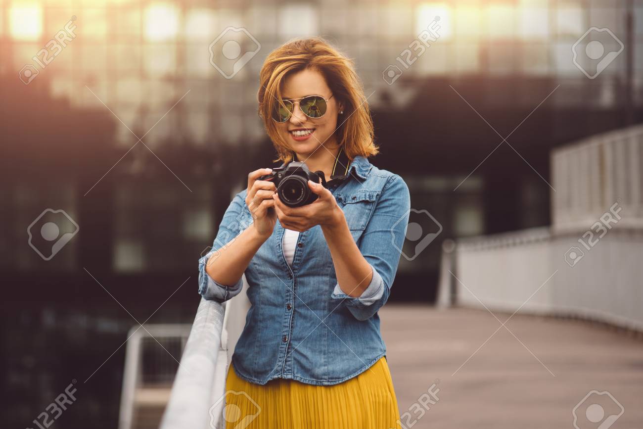 Woman Photographer Traveling Trip image