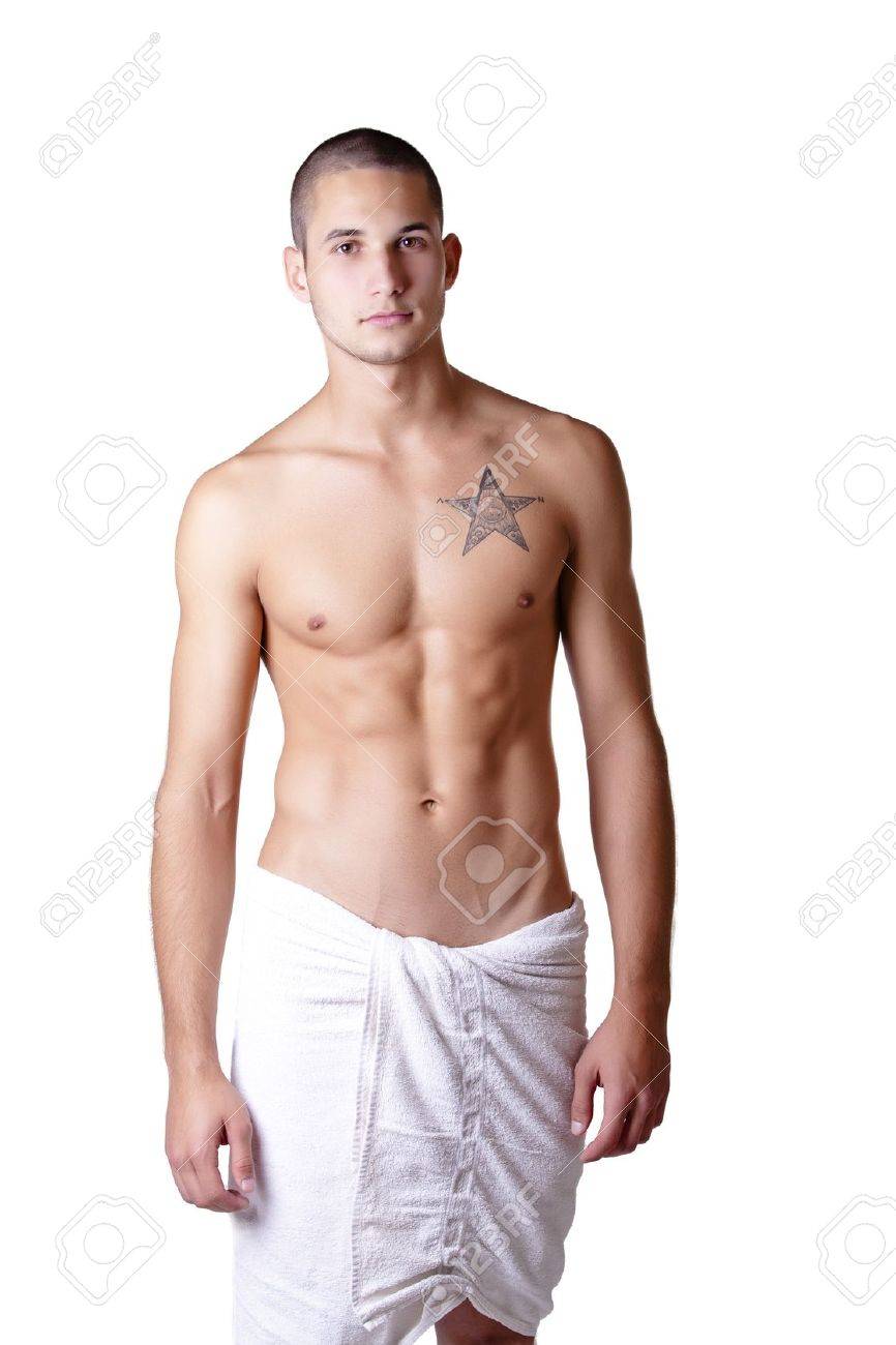 muscular man standing with