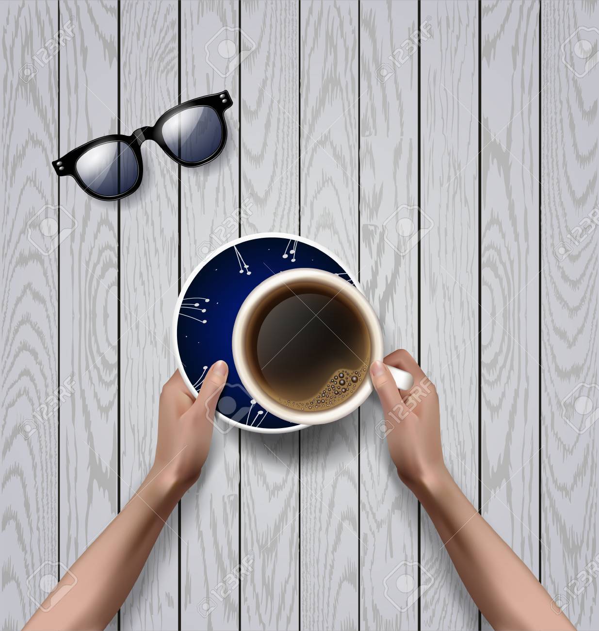 両手一杯のコーヒー コーヒー ブレーク ワークスペースです 花飾りとプレート ビジネス ランチのイラスト素材 ベクタ Image 両手一杯のコーヒー コーヒー ブレーク ワークスペースです 花飾りとプレート ビジネス ランチのイラスト素材 ベクタ Image