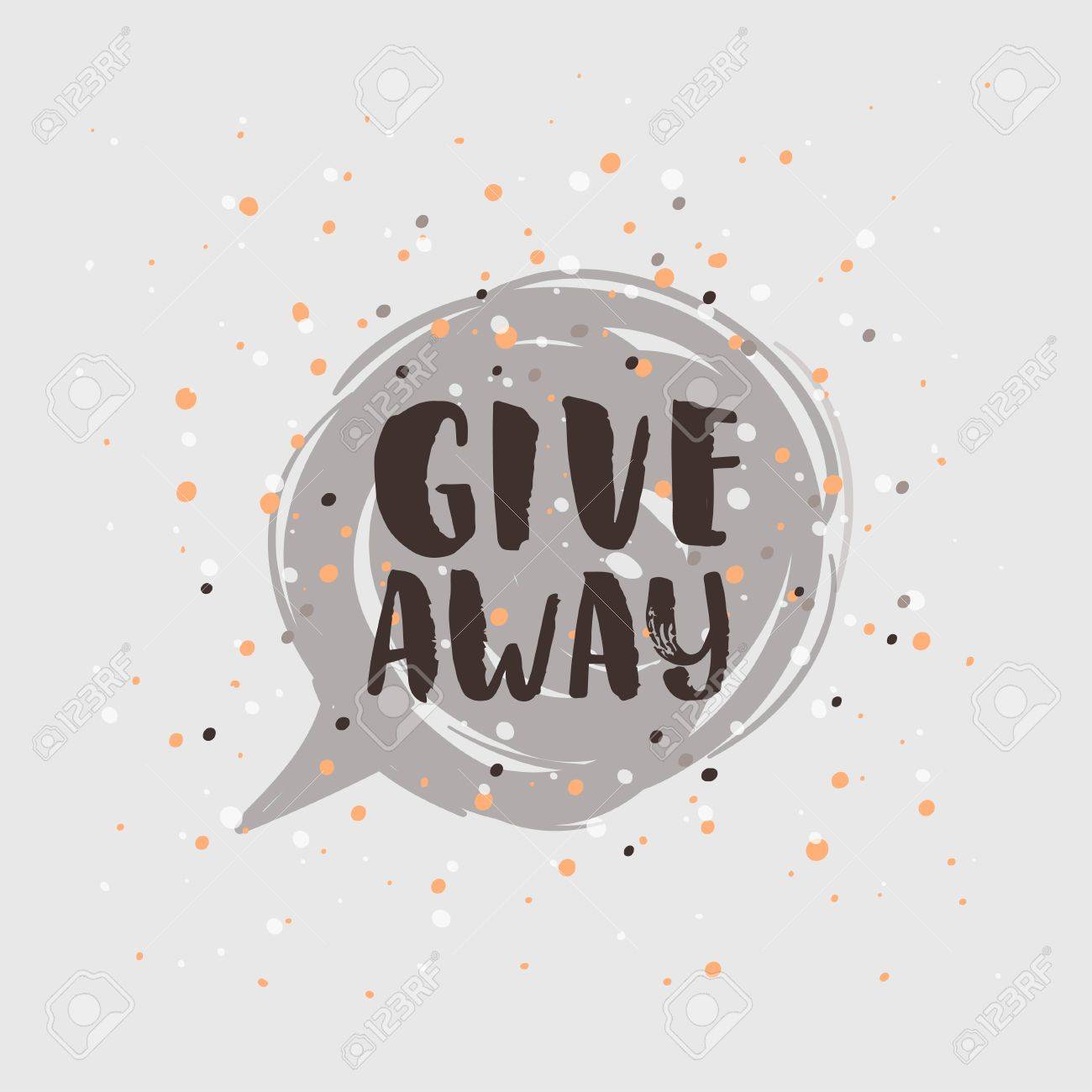 template post card concept handwritten motivation giveaway
