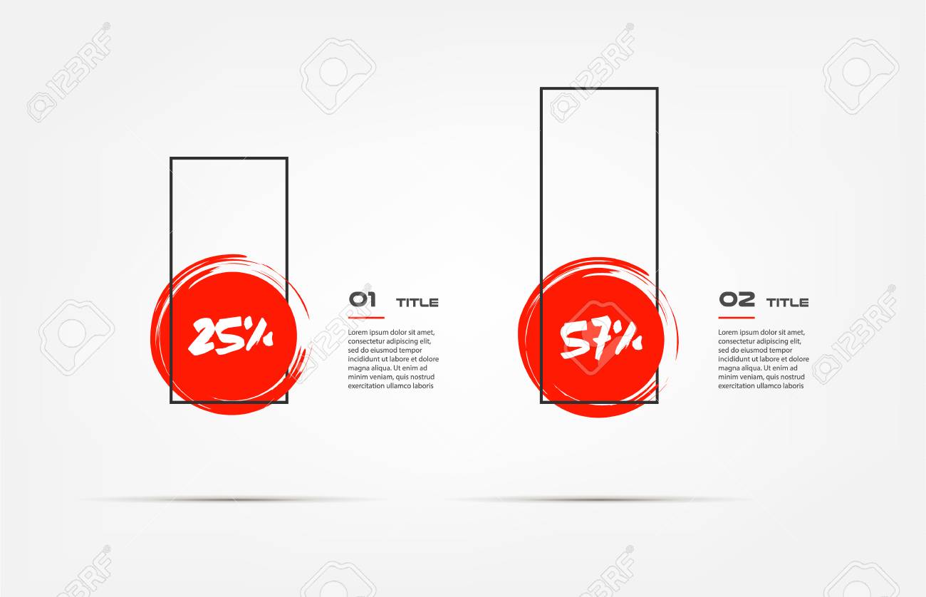vector watercolor diagrame brush red infographics some of chart graph parts processes vector business template for presentation