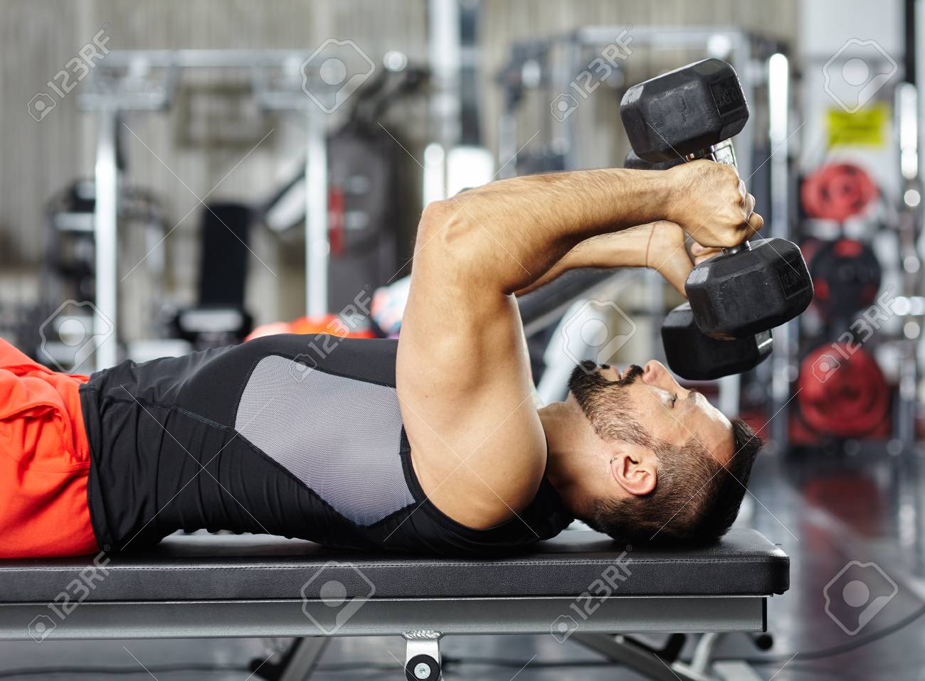 Agarre Neutro Press Pecho Declinado Mancuernas Bench Press Pecho