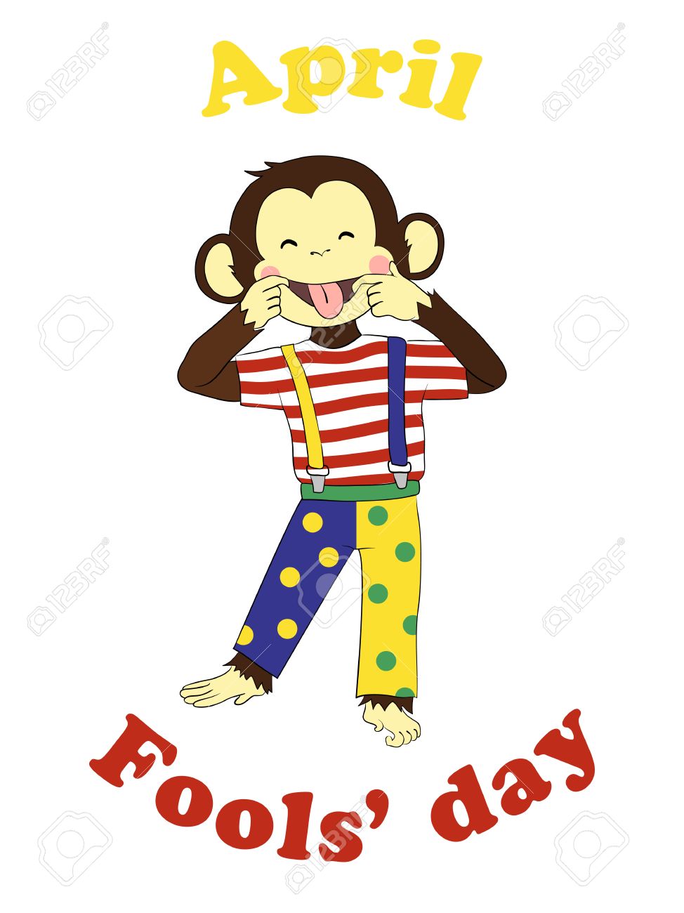 1 April Fools Day Funny Cartoon All Fools Day Card Poster Royalty Free Cliparts Vectors And Stock Illustration Image