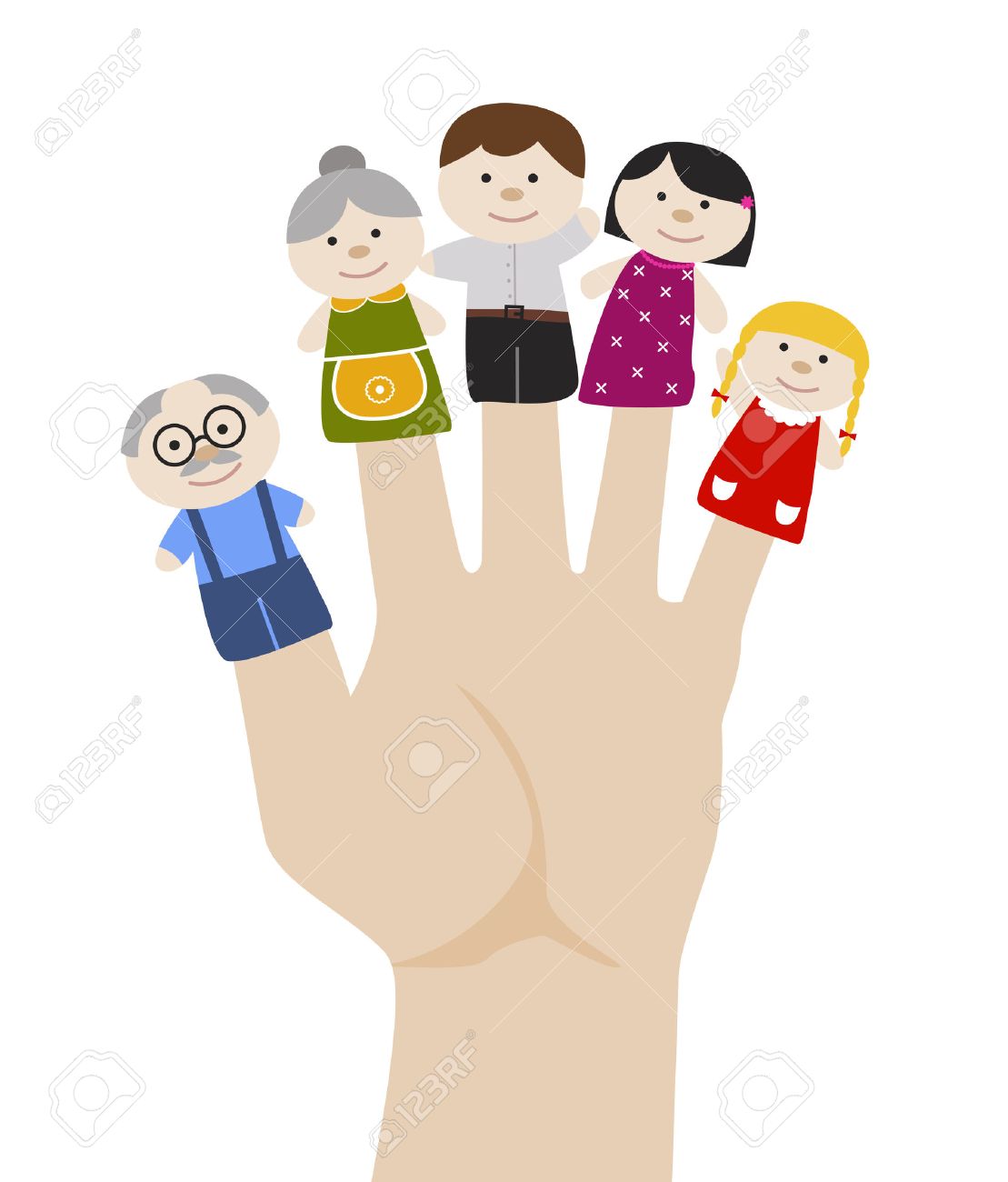 finger puppet family