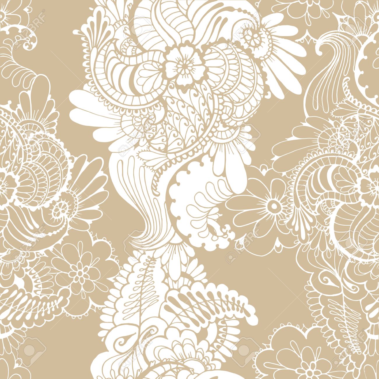 pattern with traditional indian ornamental design floral background